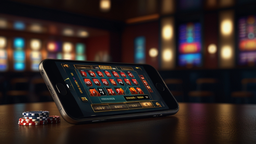 Mobile Casino-App auf dem Smartphone mit schnellem Zugriff und dunklem Stil